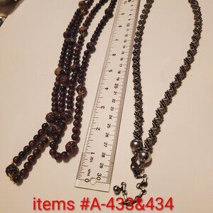 2 Necklaces , Item # A 433&434, wt. together is 110 grams